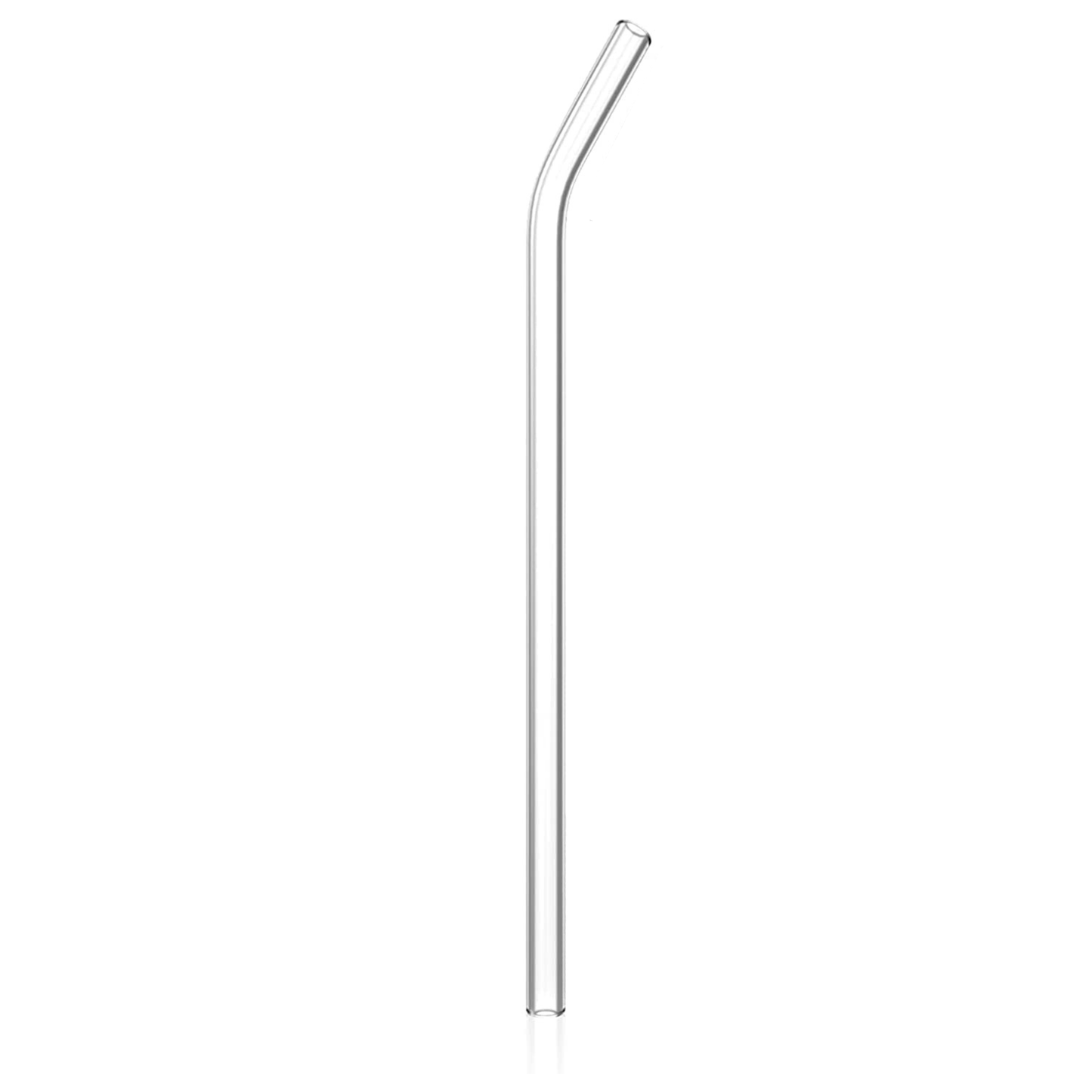Curved glass straw