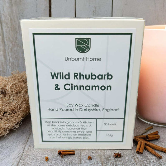 Wild Rhubarb & Cinnamon Soy Wax Candle