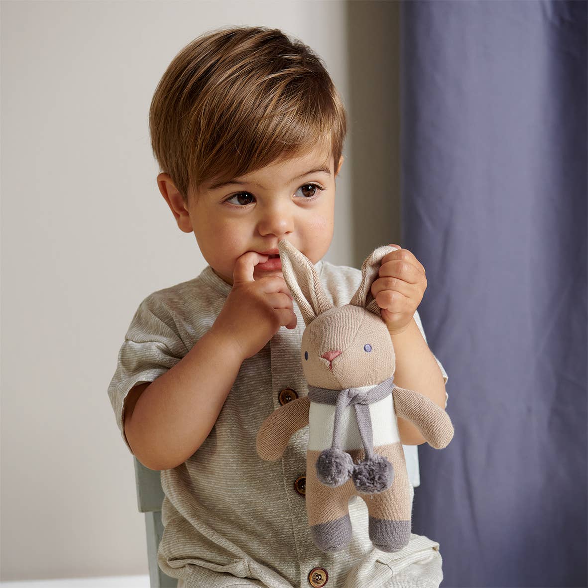 Baby Threads Taupe Bunny - Organic Rattle 22cm