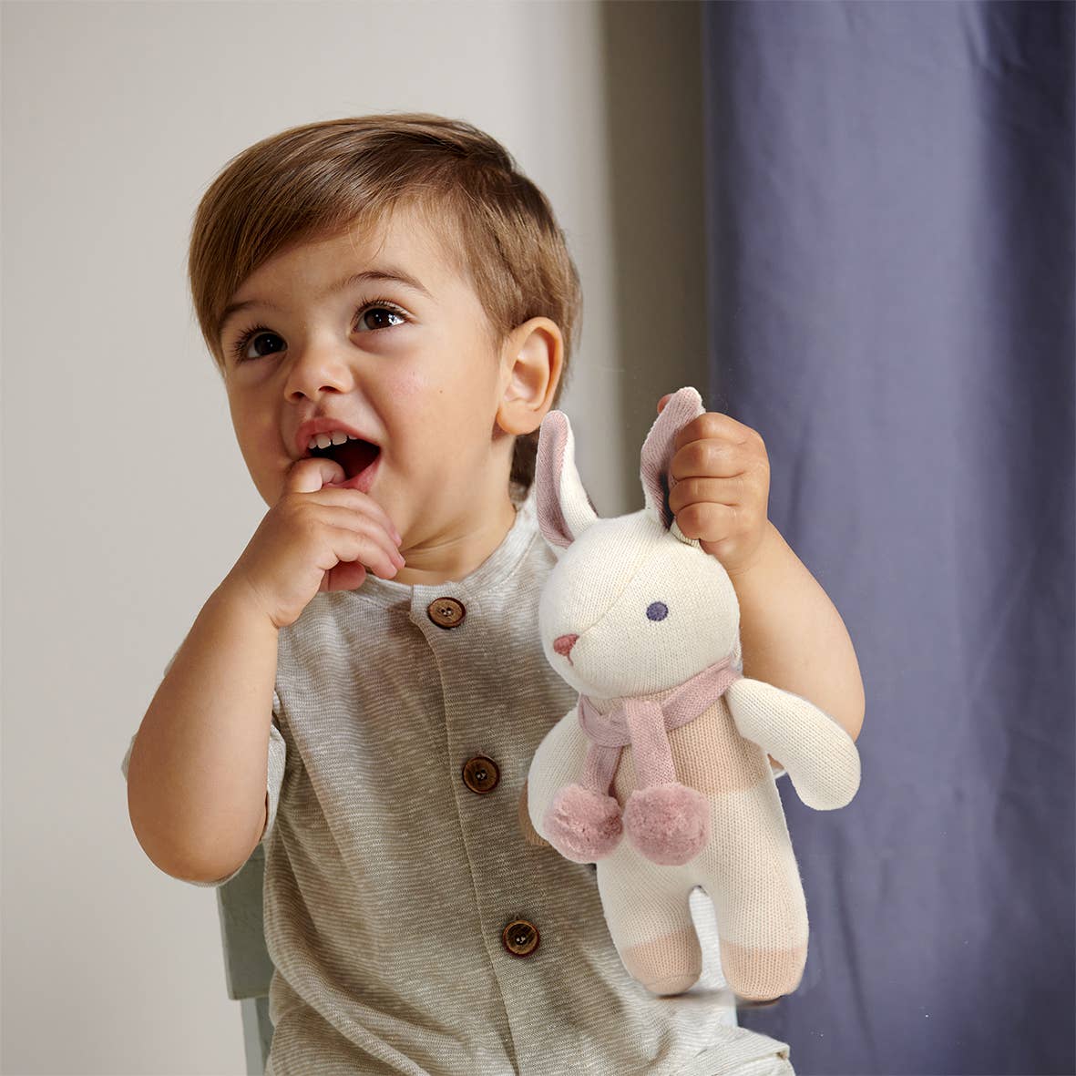 Baby Threads Cream Bunny - Organic Rattle 22cm