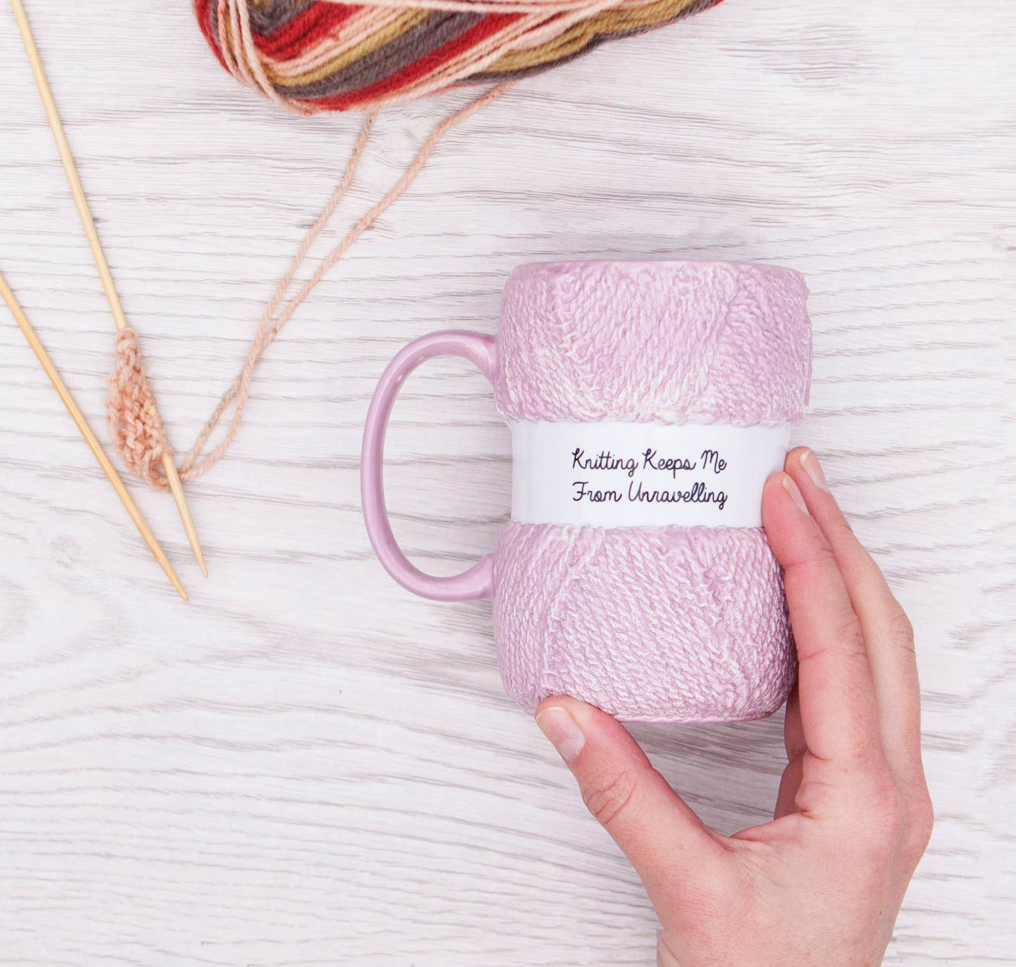 Keeps Me From Unravelling Knitting Mug - Knitting Gifts