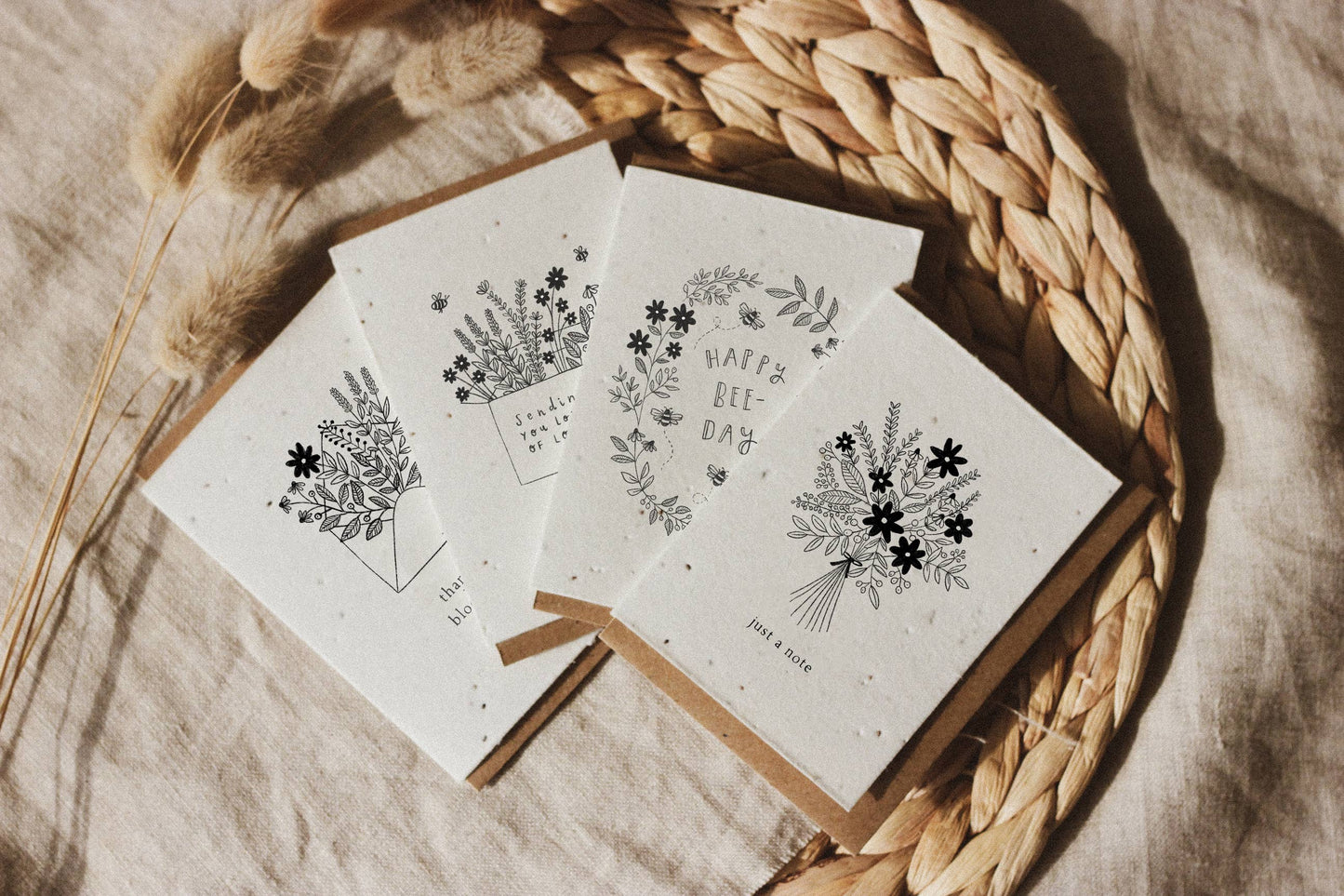 Pack of 4 Mini Plantable Seed Cards