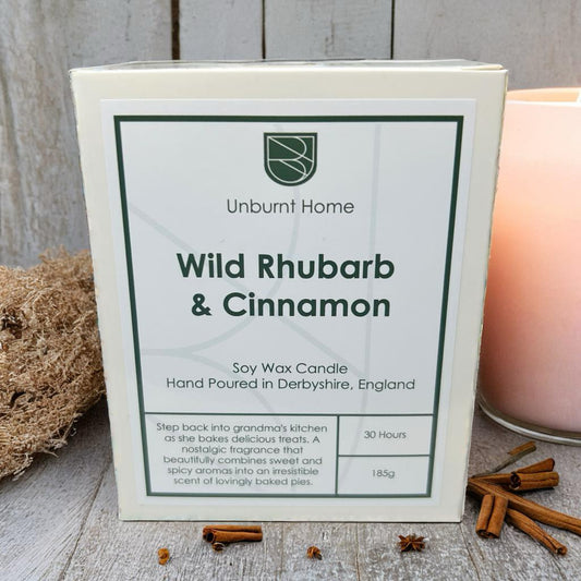 Wild Rhubarb & Cinnamon Soy Wax Candle