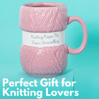 Keeps Me From Unravelling Knitting Mug - Knitting Gifts